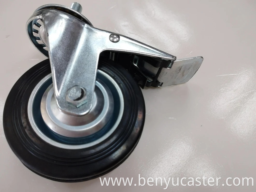 3-8" Industrial Casters Wheel with Rubber PVC TPU Nylon TPR PU in China with ODM OEM Manufacturing